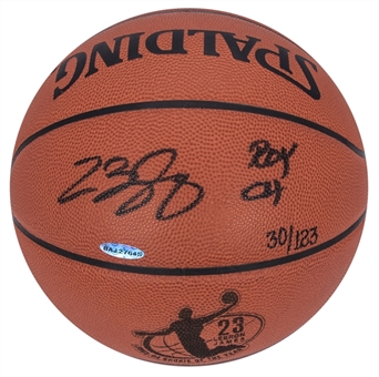 Lebron James Signed & Inscribed Rookie of The Year Engraved Basketball – LE 30/123 (UDA)